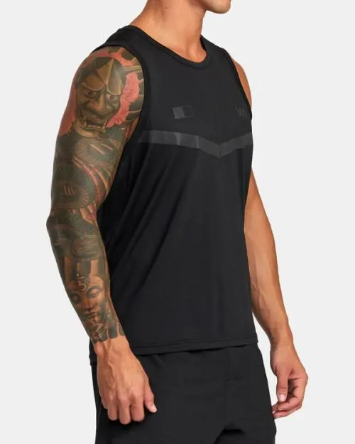 Rvca Runner Tank Top Black SportMen Tees and Tanks