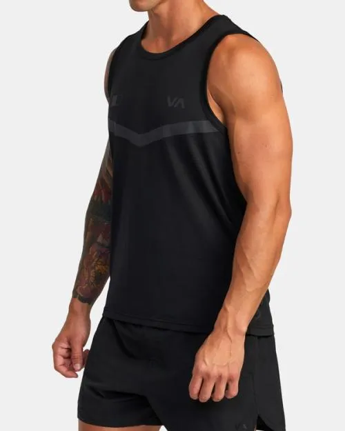 Rvca Runner Tank Top Black SportMen Tees and Tanks