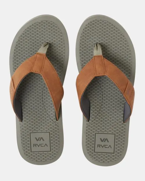 Rvca Sandbar Flip Flops Aloe Men Sandals