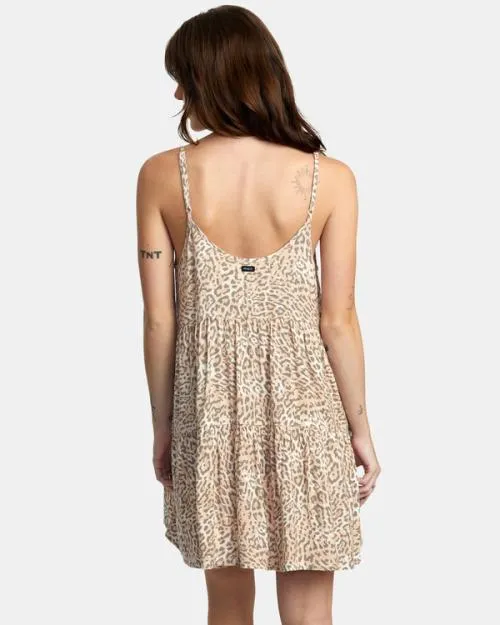 Rvca Slice Mini Dress Cream Women Dresses and Rompers
