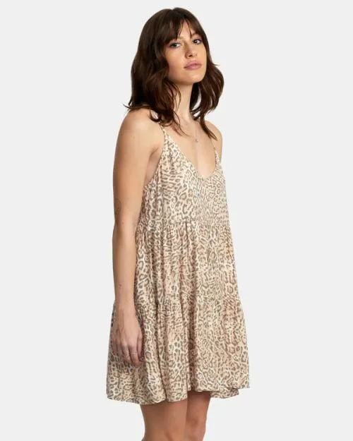 Rvca Slice Mini Dress Cream Women Dresses and Rompers