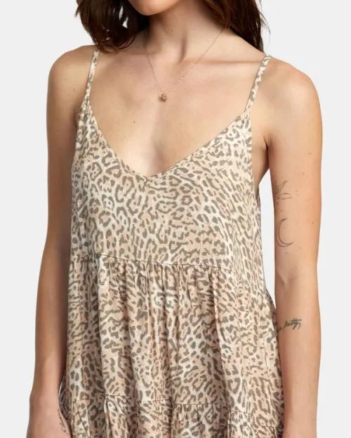 Rvca Slice Mini Dress Cream Women Dresses and Rompers