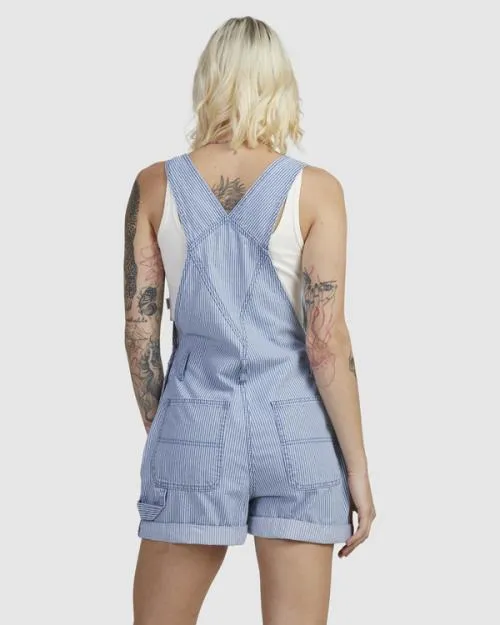Rvca Sloucher Overall Dungaree Shorts Coast Women Shorts and Skirts
