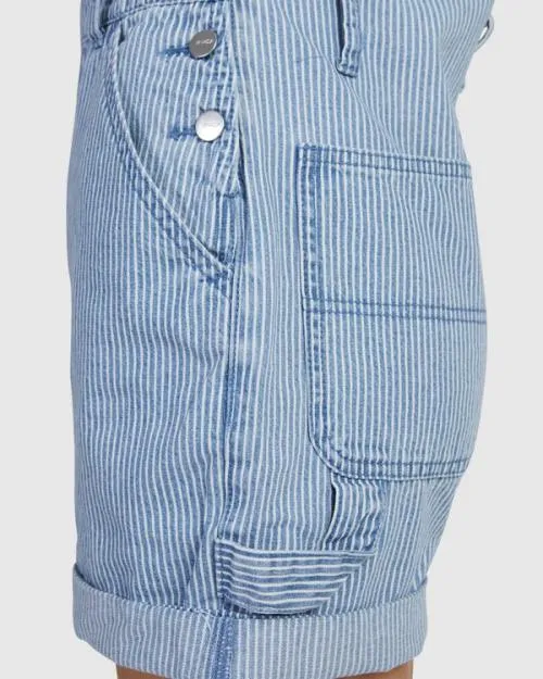 Rvca Sloucher Overall Dungaree Shorts Coast Women Shorts and Skirts