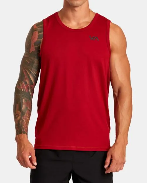 Rvca Sport Vent Tank Top Cardinal SportMen Tees and Tanks