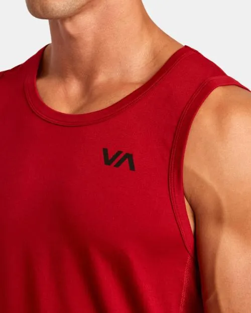 Rvca Sport Vent Tank Top Cardinal SportMen Tees and Tanks