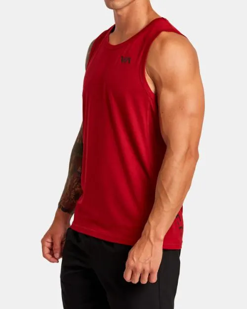 Rvca Sport Vent Tank Top Cardinal SportMen Tees and Tanks
