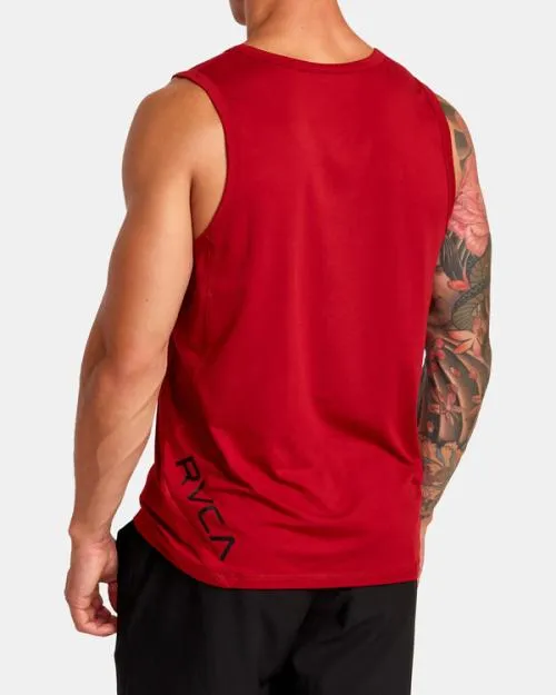 Rvca Sport Vent Tank Top Cardinal SportMen Tees and Tanks
