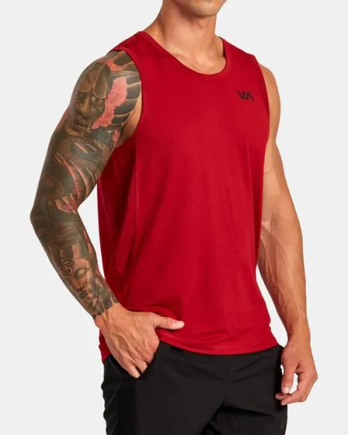 Rvca Sport Vent Tank Top Cardinal SportMen Tees and Tanks