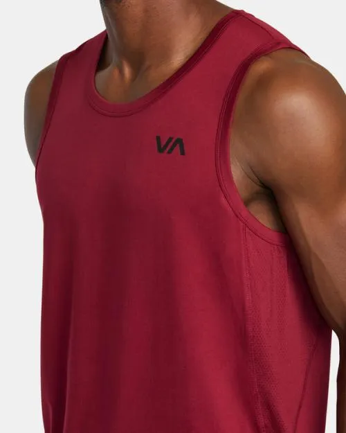 Rvca Sport Vent Tank Top Deep Magenta SportMen Tees and Tanks