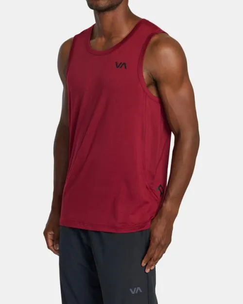 Rvca Sport Vent Tank Top Deep Magenta SportMen Tees and Tanks