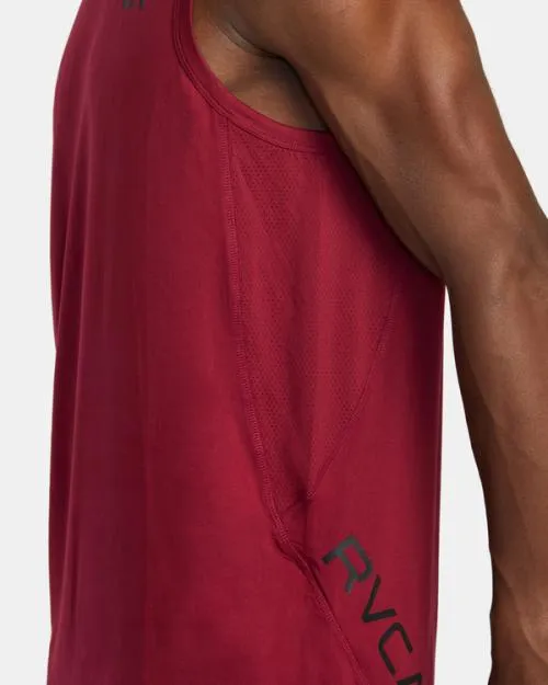 Rvca Sport Vent Tank Top Deep Magenta SportMen Tees and Tanks