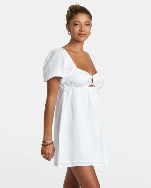 Rvca Sweet Talk Mini Dress Whisper White Women Dresses and Rompers