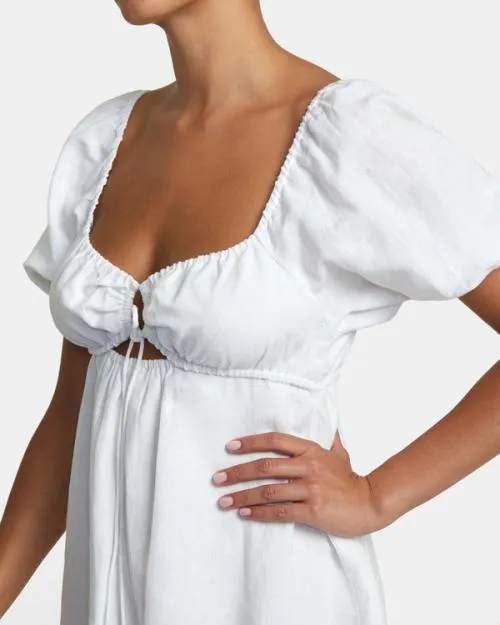 Rvca Sweet Talk Mini Dress Whisper White Women Dresses and Rompers