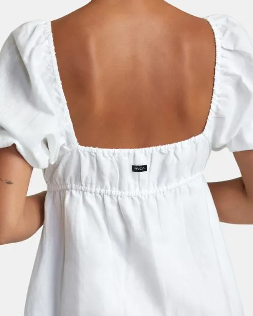 Rvca Sweet Talk Mini Dress Whisper White Women Dresses and Rompers