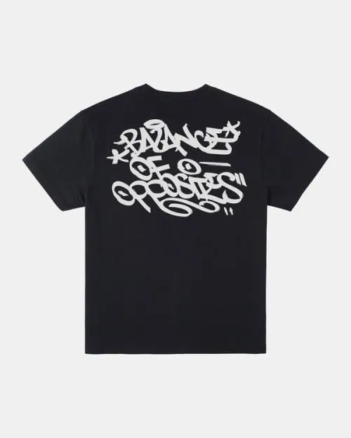 Rvca Tag TShirt Black Men Short Sleeves