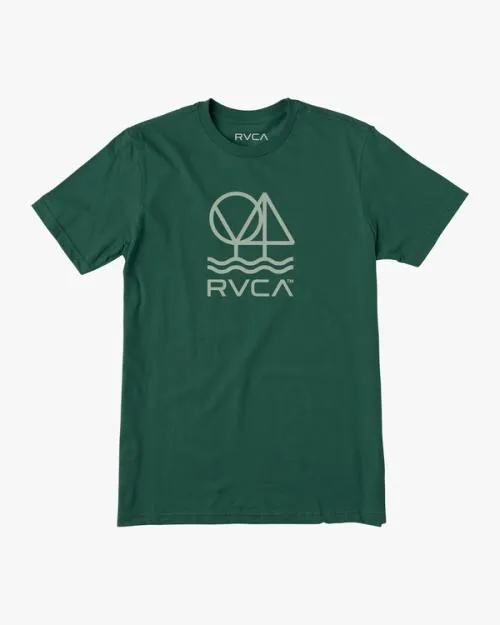 Rvca Timber Tee Hunter Green Men Tees and Tanks