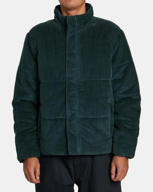 Rvca Townes Quilted Jacket Hunter Green Men Jackets