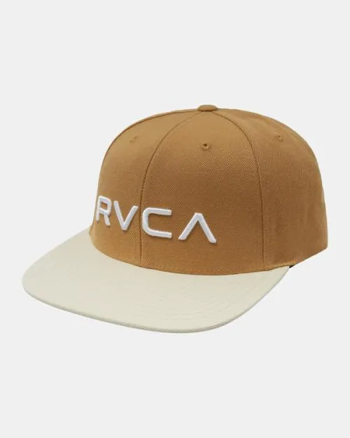 Rvca Twill Snapback II Hat British Khaki Men Hats and Beanies