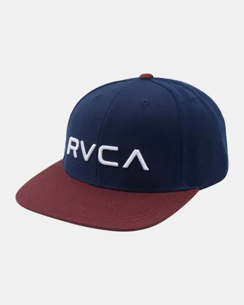 Rvca Twill Snapback II Hat Navy Men Hats and Beanies