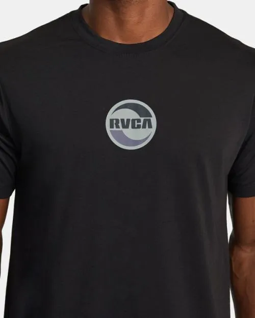 Rvca Twist TShirt Black SportMen Short Sleeves