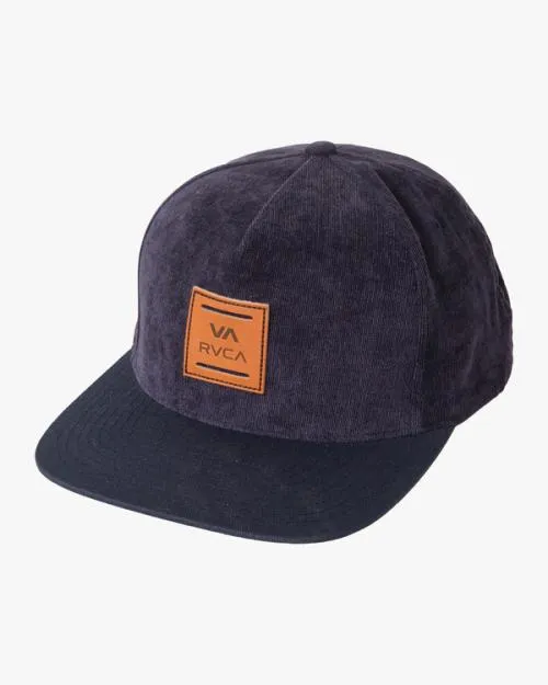 Rvca VA All The Way Snapback Hat Dark Navy Men Hats and Beanies