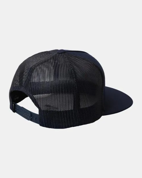 Rvca VA All The Way Trucker Hat Moody Blue Men Hats and Beanies
