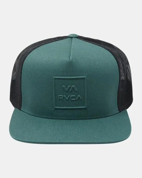 Rvca VA Atw Embossed Trucker Hat Aloe Men Hats and Beanies