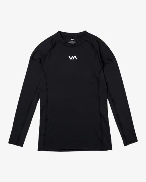 Rvca VA Sport Long Sleeve Rashguard Black SportSurf Compression Clothing