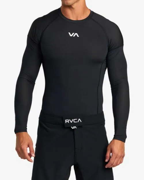Rvca VA Sport Long Sleeve Rashguard Black SportSurf Compression Clothing