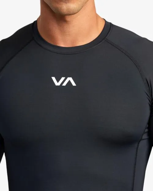 Rvca VA Sport Long Sleeve Rashguard Black SportSurf Compression Clothing