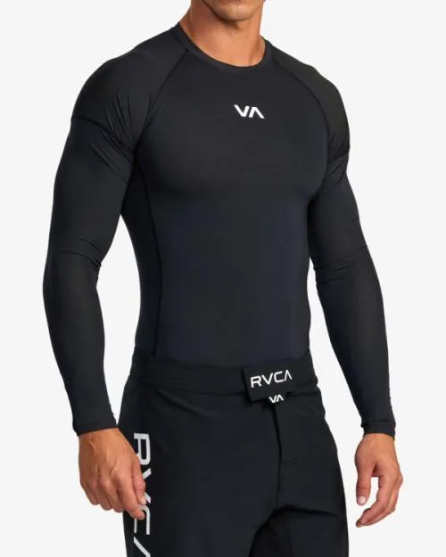 Rvca VA Sport Long Sleeve Rashguard Black SportSurf Compression Clothing