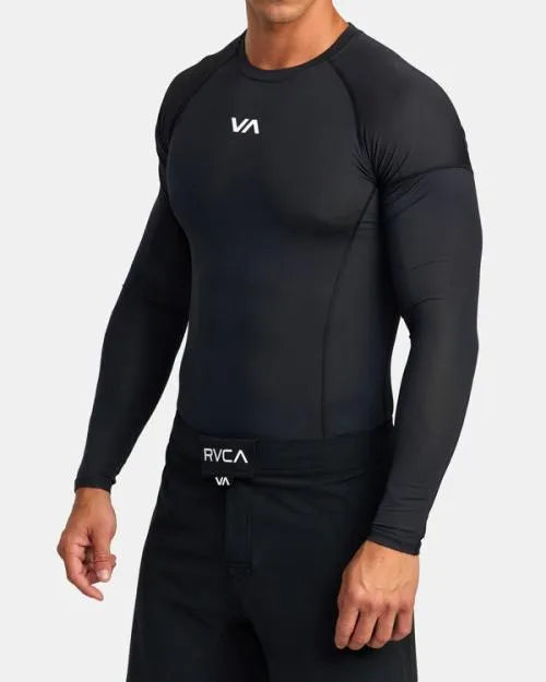 Rvca VA Sport Long Sleeve Rashguard Black SportSurf Compression Clothing