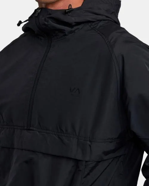 Rvca VA Sport Outsider Packable Anorak Jacket Black SportMen Jackets