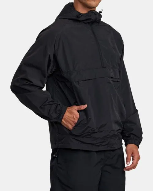 Rvca VA Sport Outsider Packable Anorak Jacket Black SportMen Jackets
