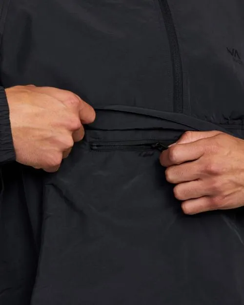 Rvca VA Sport Outsider Packable Anorak Jacket Black SportMen Jackets