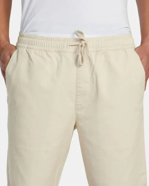 Rvca Weekend Elastic Waist Shorts Latte Men Shorts and Hybrids