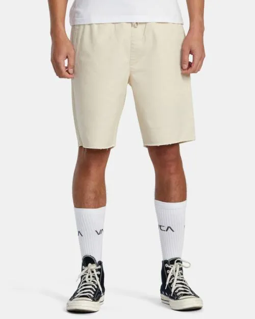 Rvca Weekend Elastic Waist Shorts Latte Men Shorts and Hybrids