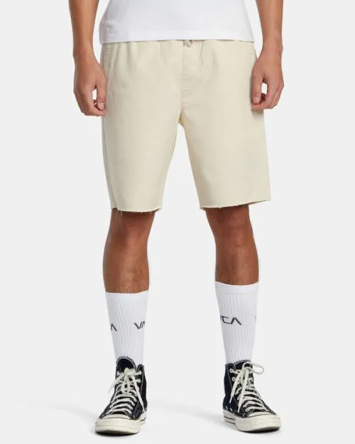 Rvca Weekend Elastic Waist Shorts Latte Men Shorts and Hybrids