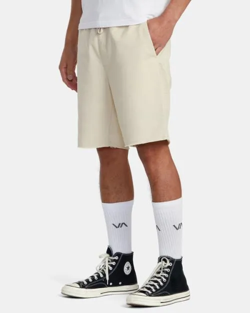 Rvca Weekend Elastic Waist Shorts Latte Men Shorts and Hybrids