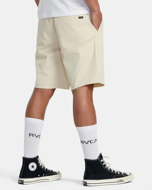 Rvca Weekend Elastic Waist Shorts Latte Men Shorts and Hybrids