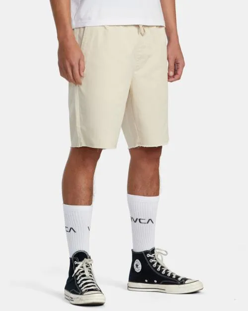 Rvca Weekend Elastic Waist Shorts Latte Men Shorts and Hybrids