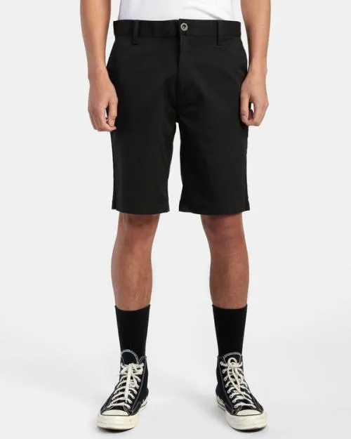 Rvca Weekend Stretch Chino Shorts 20034 Black Men Shorts and Hybrids