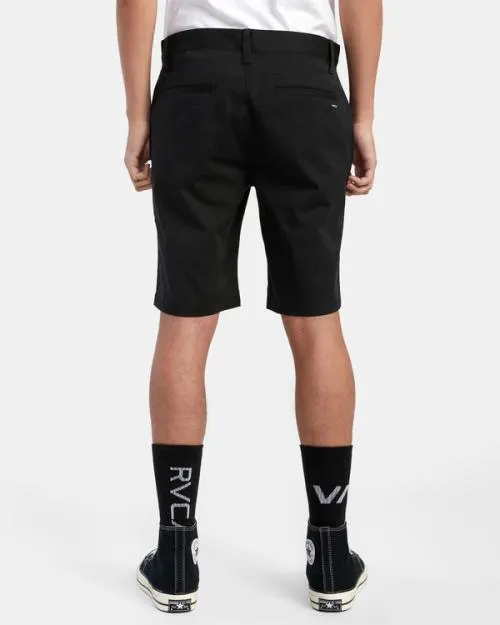 Rvca Weekend Stretch Chino Shorts 20034 Black Men Shorts and Hybrids