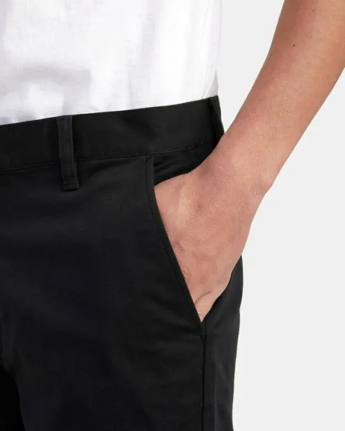 Rvca Weekend Stretch Chino Shorts 20034 Black Men Shorts and Hybrids