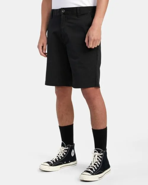Rvca Weekend Stretch Chino Shorts 20034 Black Men Shorts and Hybrids