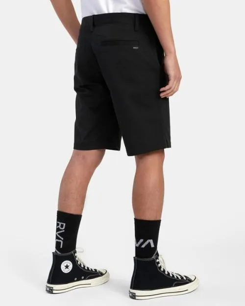 Rvca Weekend Stretch Chino Shorts 20034 Black Men Shorts and Hybrids