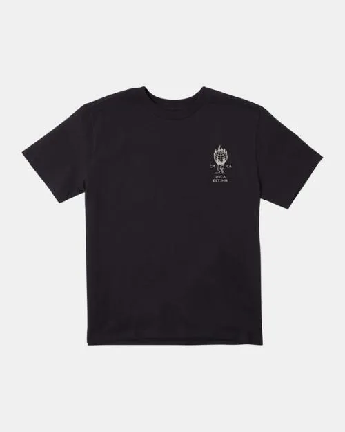 Rvca World Weight TShirt Black Men Short Sleeves