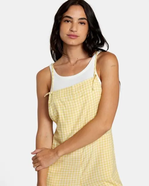 Rvca Zula Jumper CoverUp Golden Women Dresses and Rompers