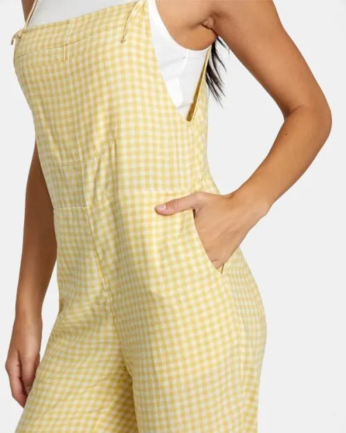 Rvca Zula Jumper CoverUp Golden Women Dresses and Rompers